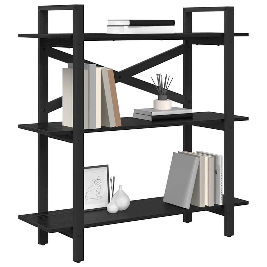 Libreria Rovere Nero 100 x 33,5 x 102 cm Legno multistrato