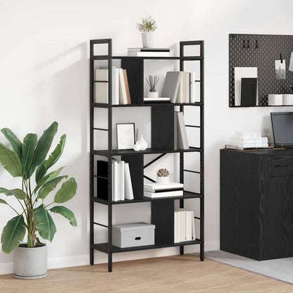 Libreria Rovere Nero 75 x 30 x 156 cm Legno multistrato