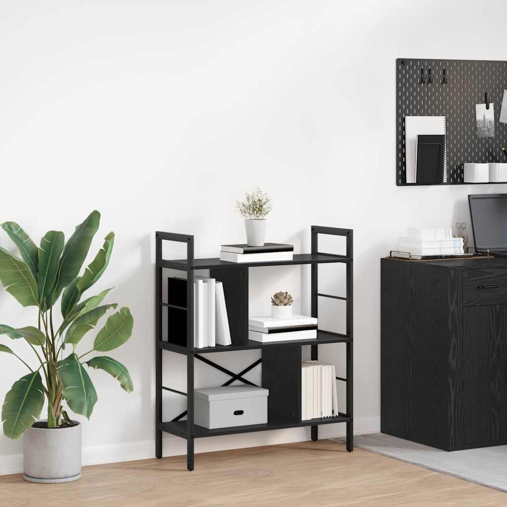 Libreria Rovere Nero 75 x 30 x 91 cm Legno multistrato