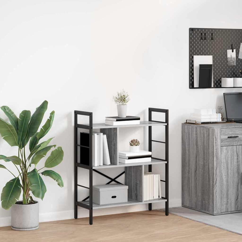 Libreria Grigio Sonoma 75 x 30 x 91 cm Legno multistrato