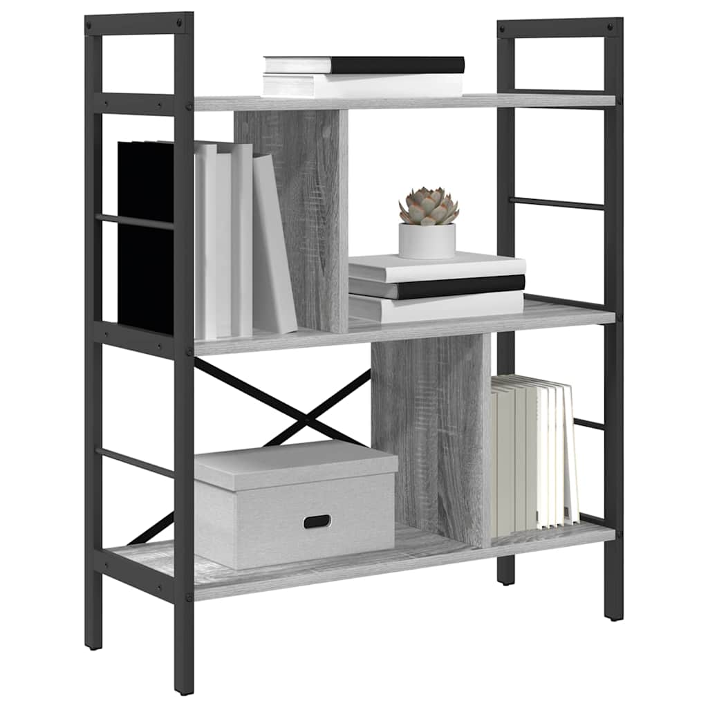Libreria Grigio Sonoma 75 x 30 x 91 cm Legno multistrato