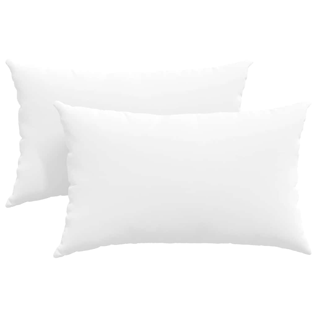 Cuscini da Divano 2 pcs Bianco 50 x 30 cm Tessuto