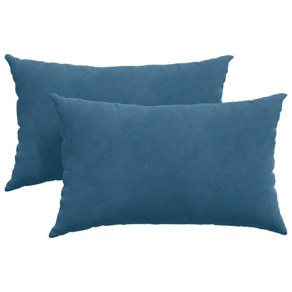 Cuscini da Divano 2 pcs Blu 50 x 30 cm Tessuto in Cords