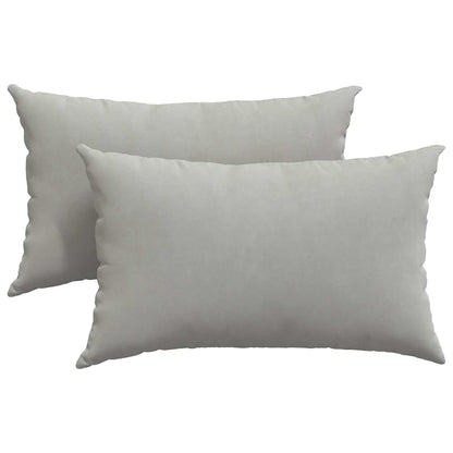 Cuscini da Divano 2 pcs Grigio chiaro 50 x 30 cm Tessuto