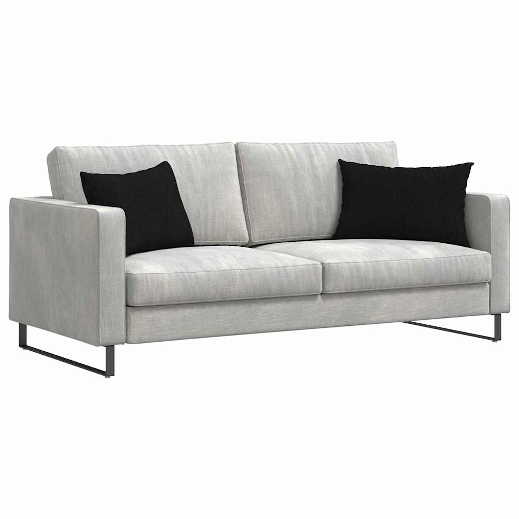 Cuscini da Divano 2 pcs Nero 60 x 40 cm Tessuto
