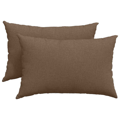 Cuscini da Divano 2 pcs Marrone 60 x 40 cm Tessuto