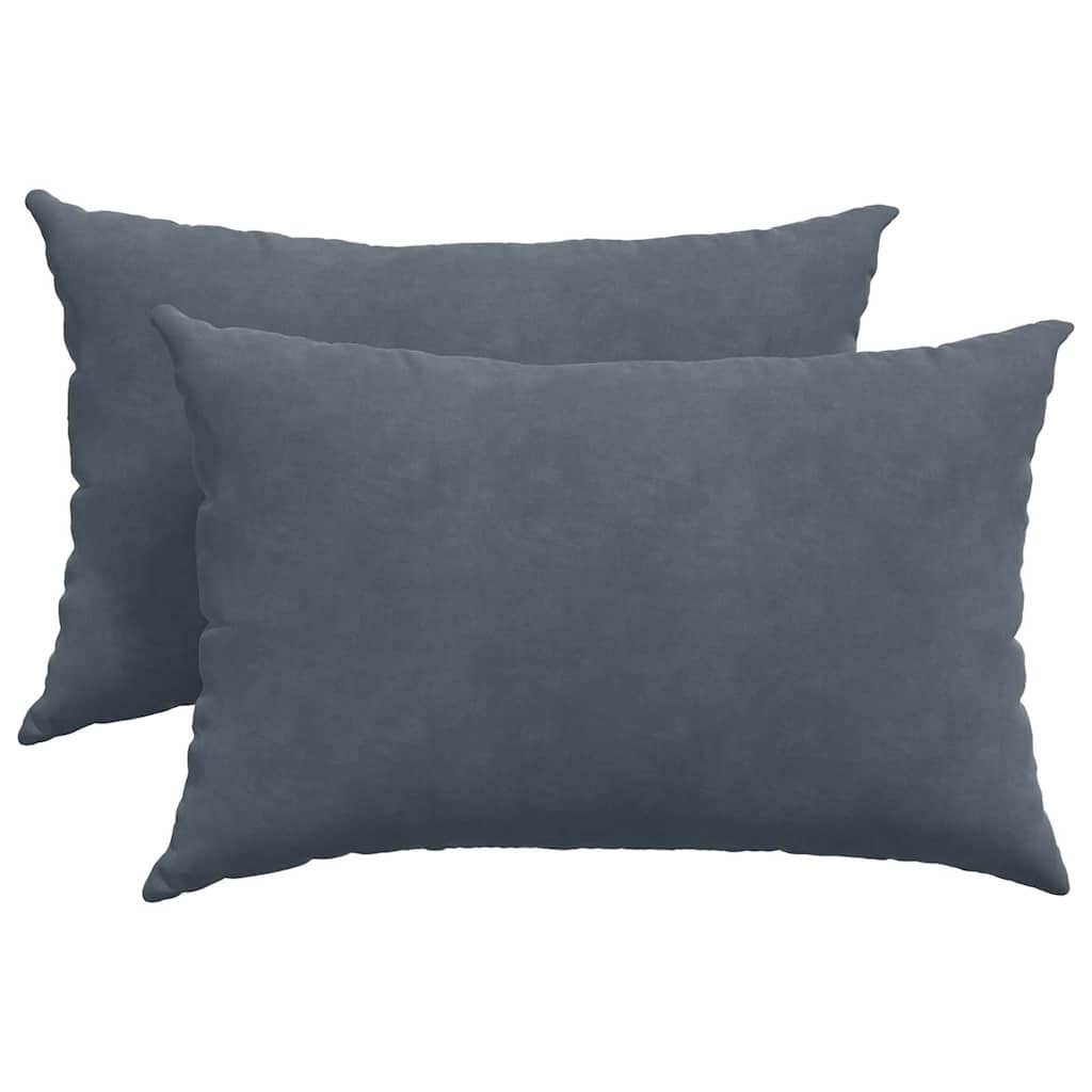 Cuscini da Divano 2 pcs Grigio scuro 60 x 40 cm