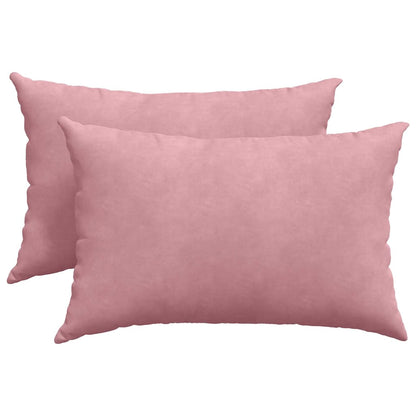 Cuscini da Divano 2 pcs Rosa 60 x 40 cm Tessuto in Cords