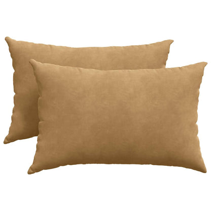 Cuscini da Divano 2 pcs Marrone 60 x 40 cm Tessuto in Cords