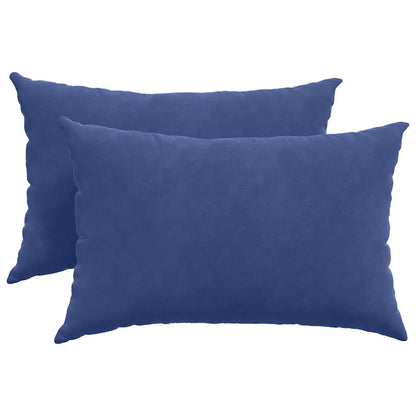 Cuscini da Divano 2 pcs Blu Polizia 60 x 40 cm Tessuto in Cords