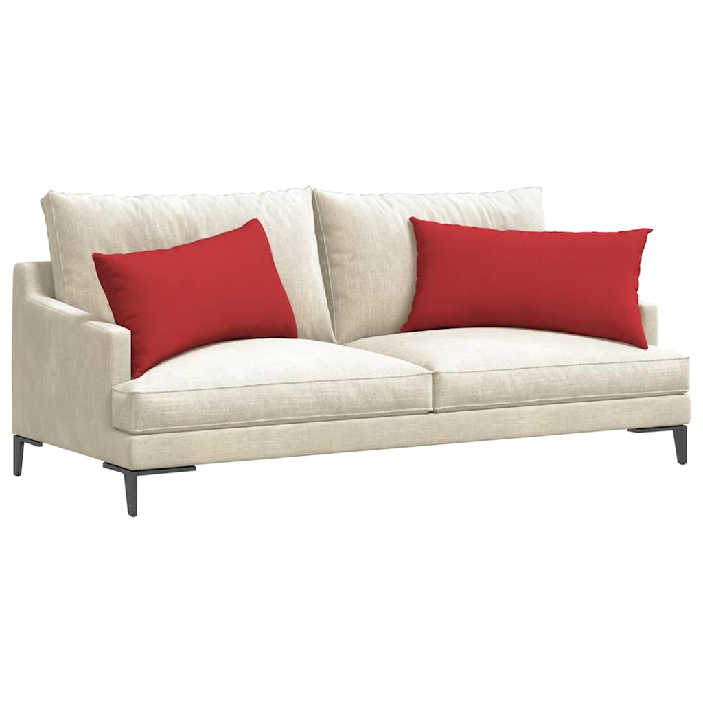 Cuscini da Divano 2 pcs Rosso 80 x 40 cm Tessuto