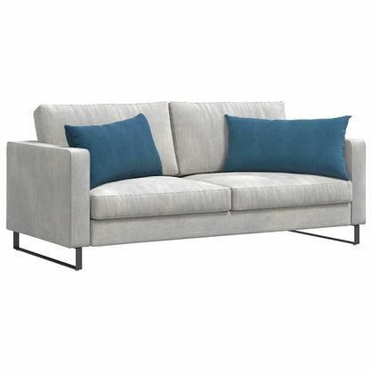 Cuscini da Divano 2 pcs Blu 80 x 40 cm Tessuto in Cords