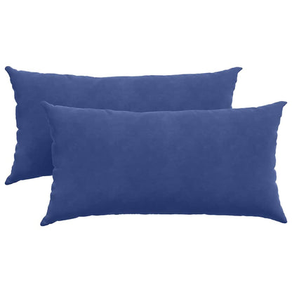 Cuscini da Divano 2 pcs Blu Polizia 80 x 40 cm Tessuto in Cords