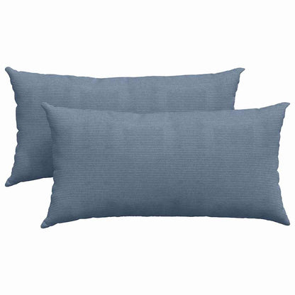 Cuscini da Divano 2 pcs Blu 80 x 40 cm Tessuto in Cords