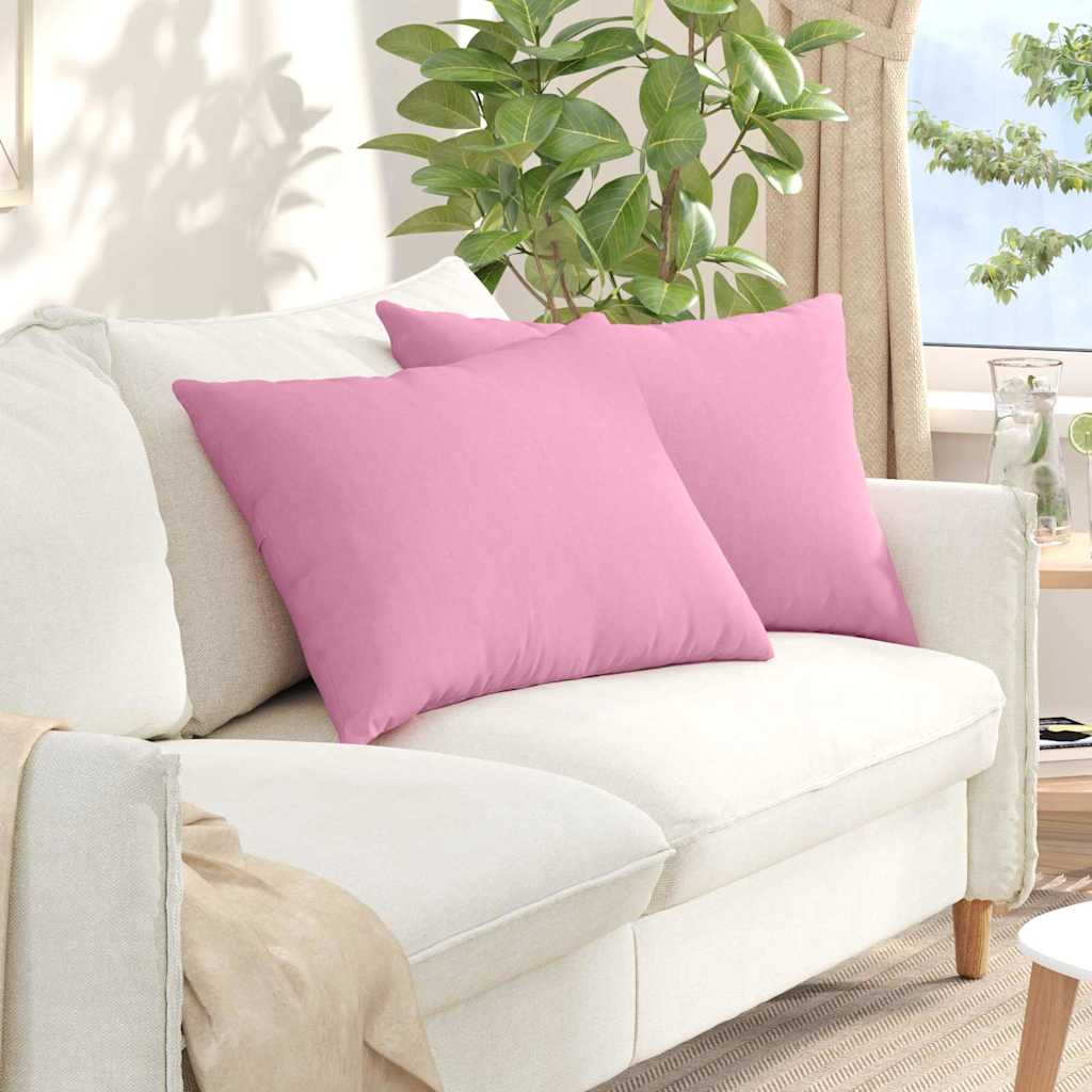 Cuscini da Divano 2 pcs Rosa 70 x 50 cm Tessuto