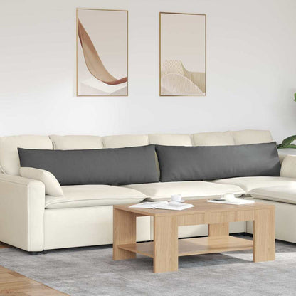 Cuscini da Divano 2 pcs Grigio scuro 145 x 40 cm Tessuto