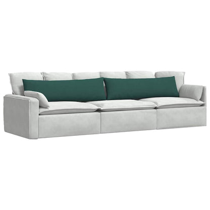 Cuscini da Divano 2 pcs Verde Scuro 145 x 40 cm Tessuto