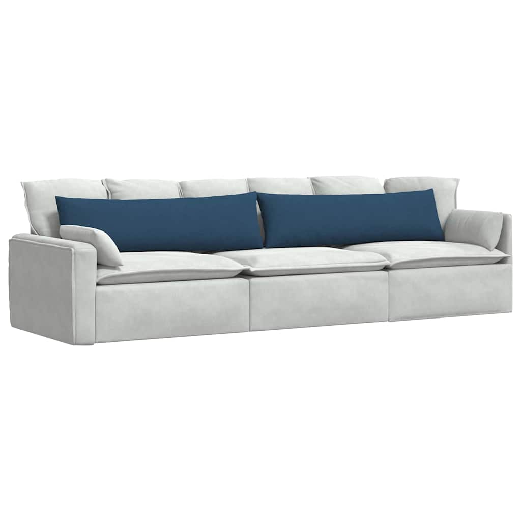 Cuscini da Divano 2 pcs Blu 145 x 40 cm Tessuto