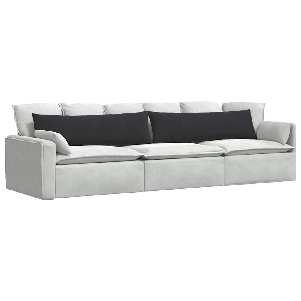Cuscini da Divano 2 pcs Nero 145 x 40 cm Tessuto in Cords