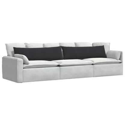 Cuscini da Divano 2 pcs Nero 145 x 40 cm Tessuto in Cords