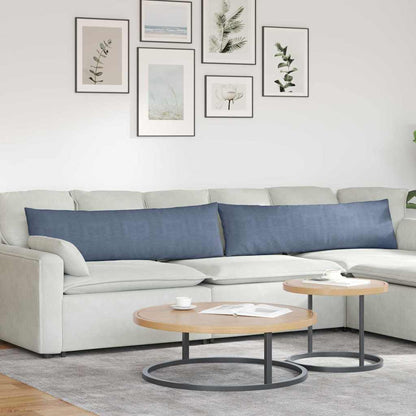 Cuscini da Divano 2 pcs Blu 145 x 40 cm Tessuto in Cords