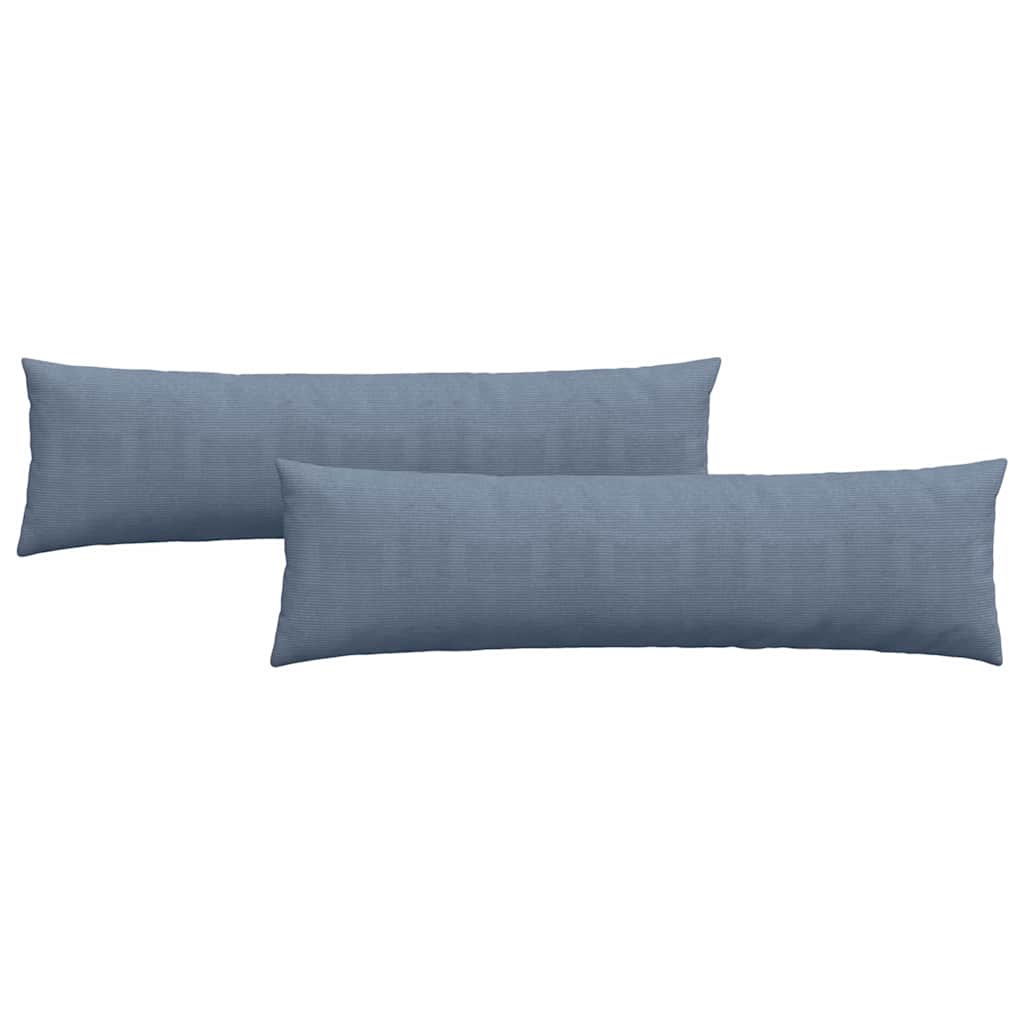 Cuscini da Divano 2 pcs Blu 145 x 40 cm Tessuto in Cords