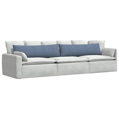 Cuscini da Divano 2 pcs Blu 145 x 40 cm Tessuto in Cords