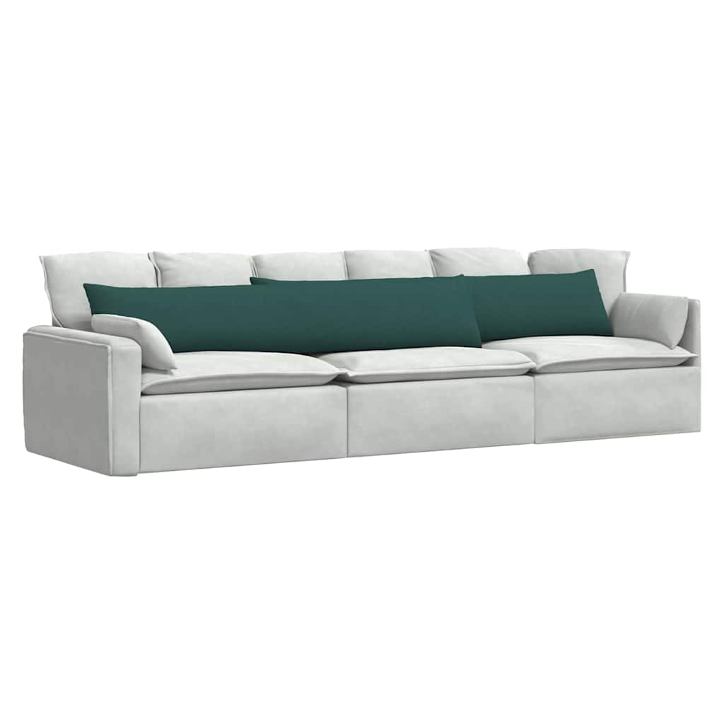 Cuscini da Divano 2 pcs Verde Scuro 200 x 40 cm Tessuto
