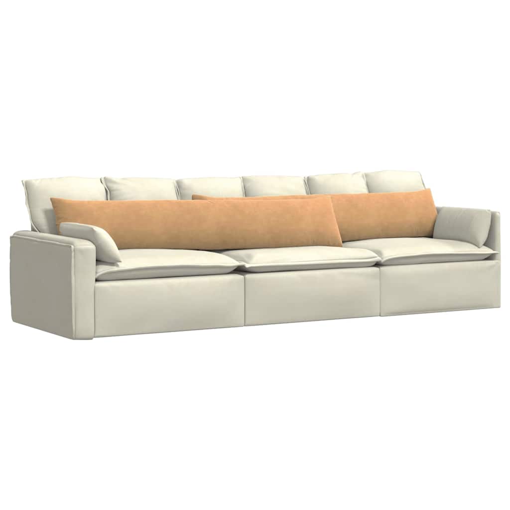 Cuscini da Divano 2 pcs Marrone 200 x 40 cm Tessuto in Cords