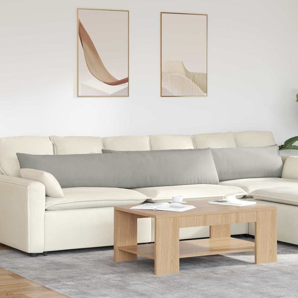 Cuscini da Divano 2 pcs Grigio chiaro 200 x 40 cm Tessuto