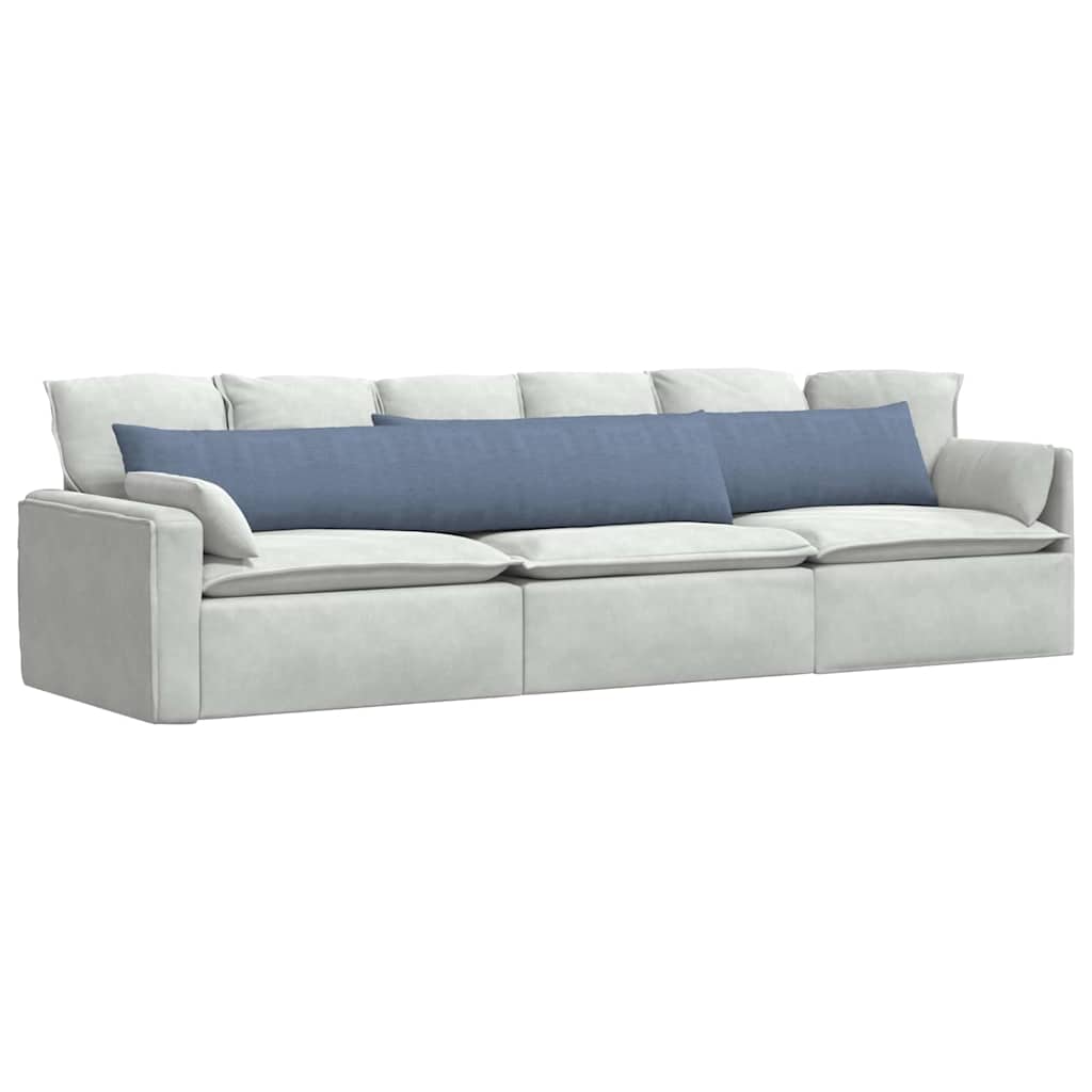 Cuscini da Divano 2 pcs Blu 200 x 40 cm Tessuto in Cords