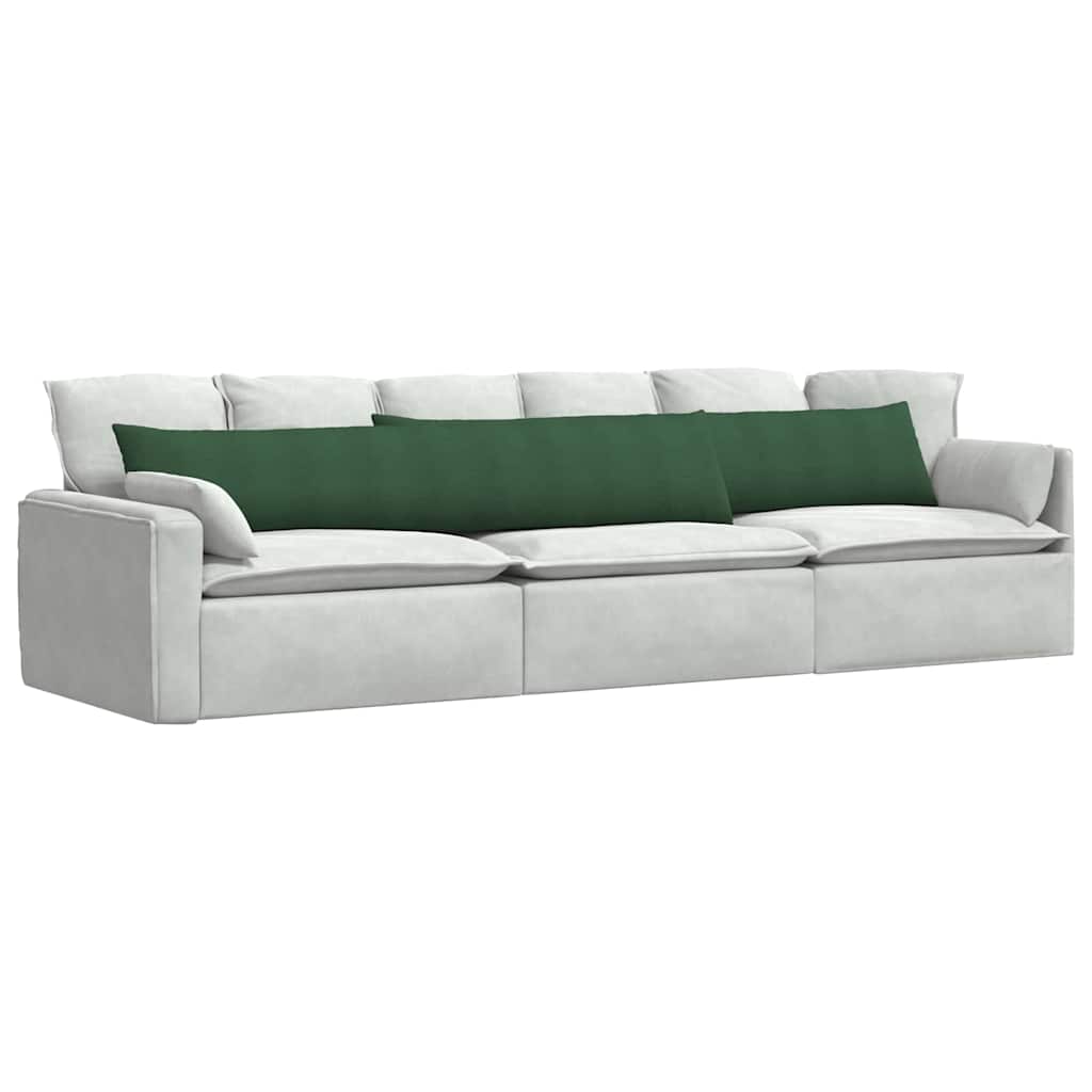 Cuscini da Divano 2 pcs Verde scuro 200 x 40 cm