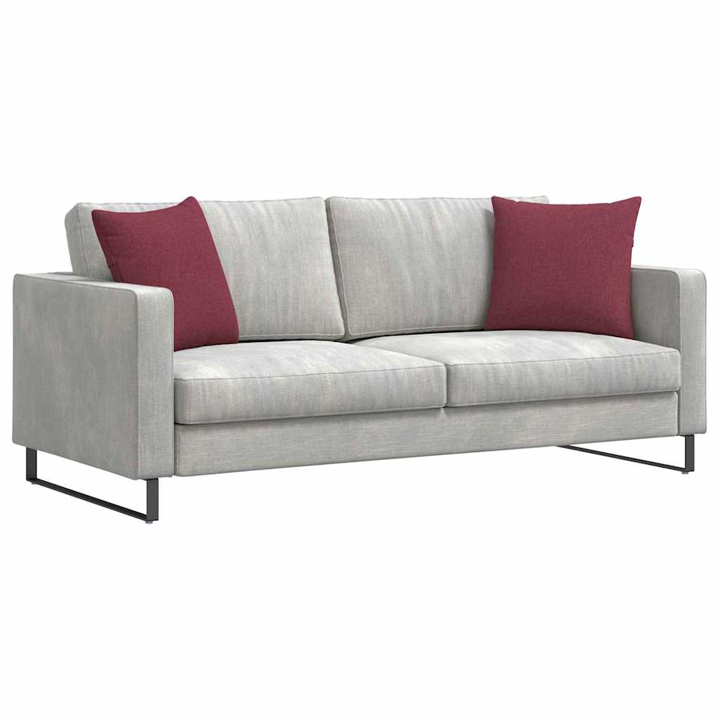Cuscini da Divano 2 pcs Rosso Vino 45 x 45 cm Tessuto