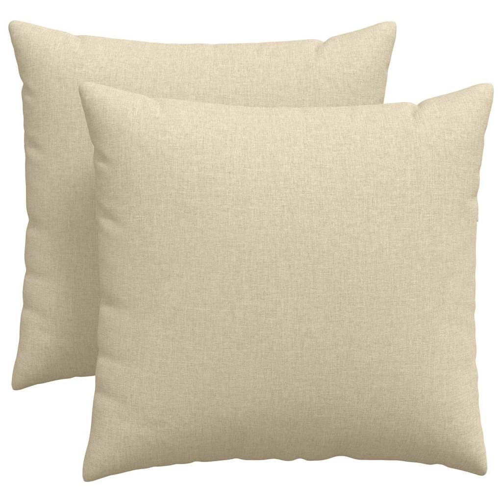 Cuscini da Divano 2 pcs Crema 45 x 45 cm Tessuto