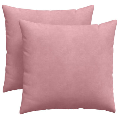 Cuscini da Divano 2 pcs Rosa 45 x 45 cm Tessuto in Cords
