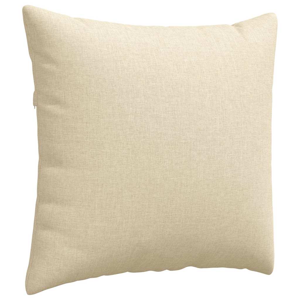 Cuscini da Divano 2 pcs Crema 50 x 50 cm Tessuto
