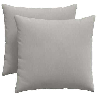 Cuscini da Divano 2 pcs Grigio chiaro 50 x 50 cm Tessuto