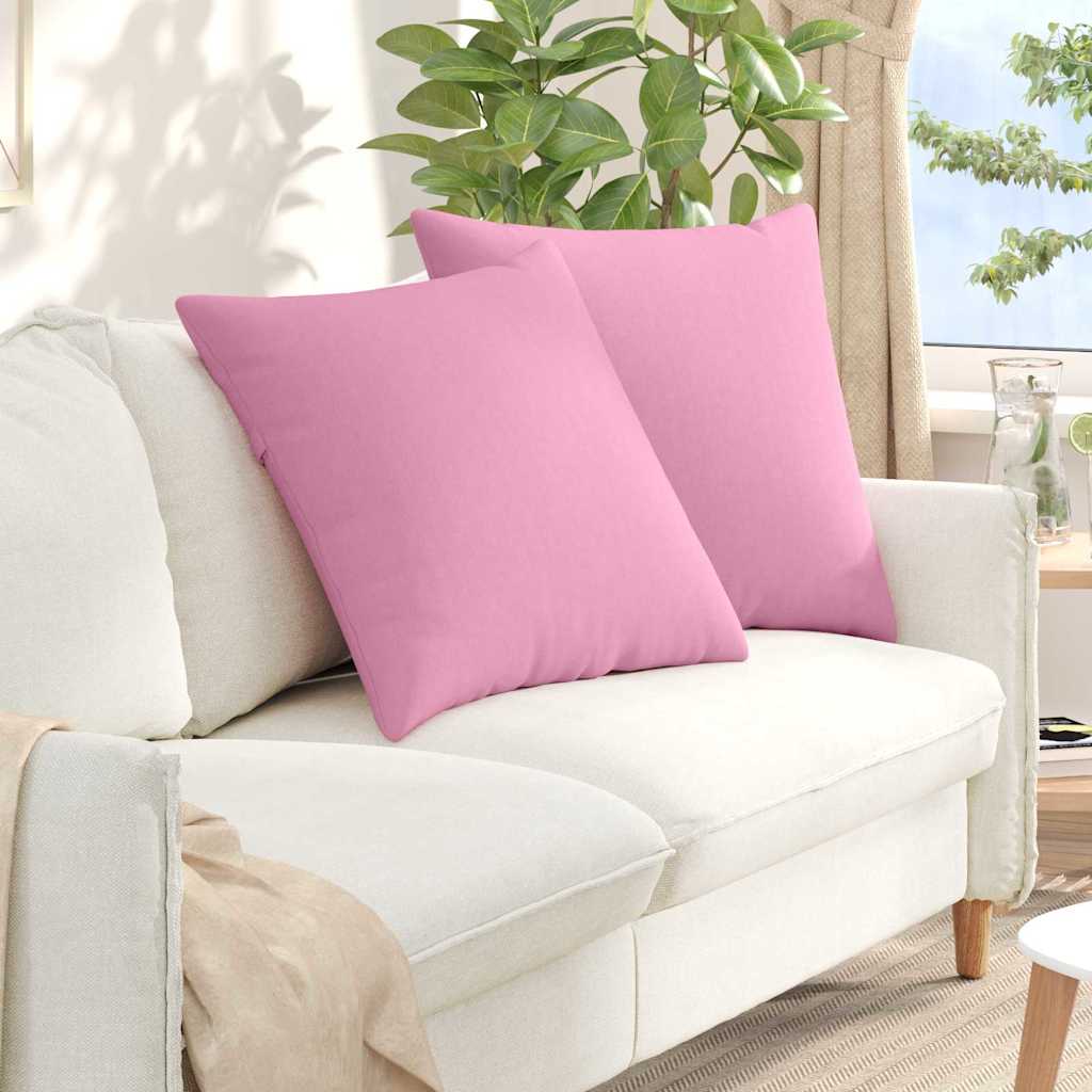 Cuscini da Divano 2 pcs Rosa 60 x 60 cm Tessuto
