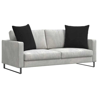 Cuscini da Divano 2 pcs Nero 60 x 60 cm Tessuto in Cords
