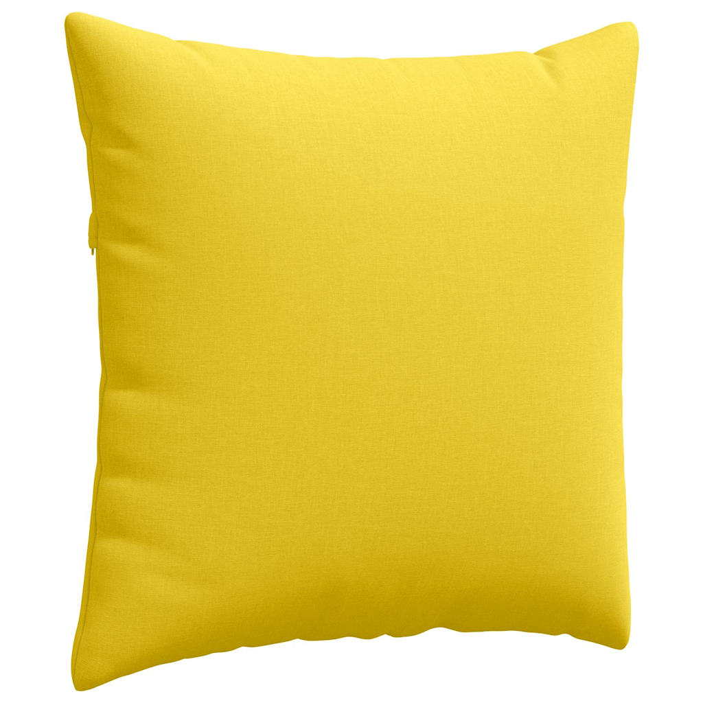 Cuscini da Divano 2 pcs Giallo Chiaro 80 x 80 cm Tessuto