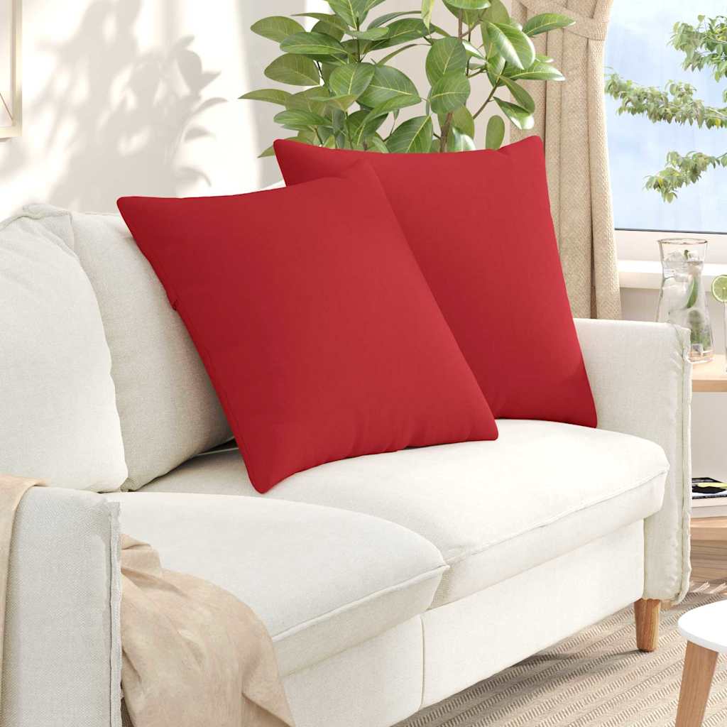 Cuscini da Divano 2 pcs Rosso 80 x 80 cm Tessuto