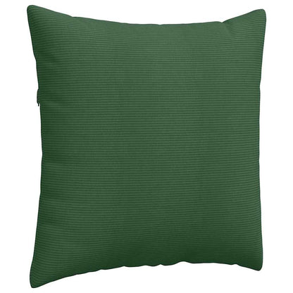 Cuscini da Divano 2 pcs Verde Scuro 80 x 80 cm Tessuto in Cords