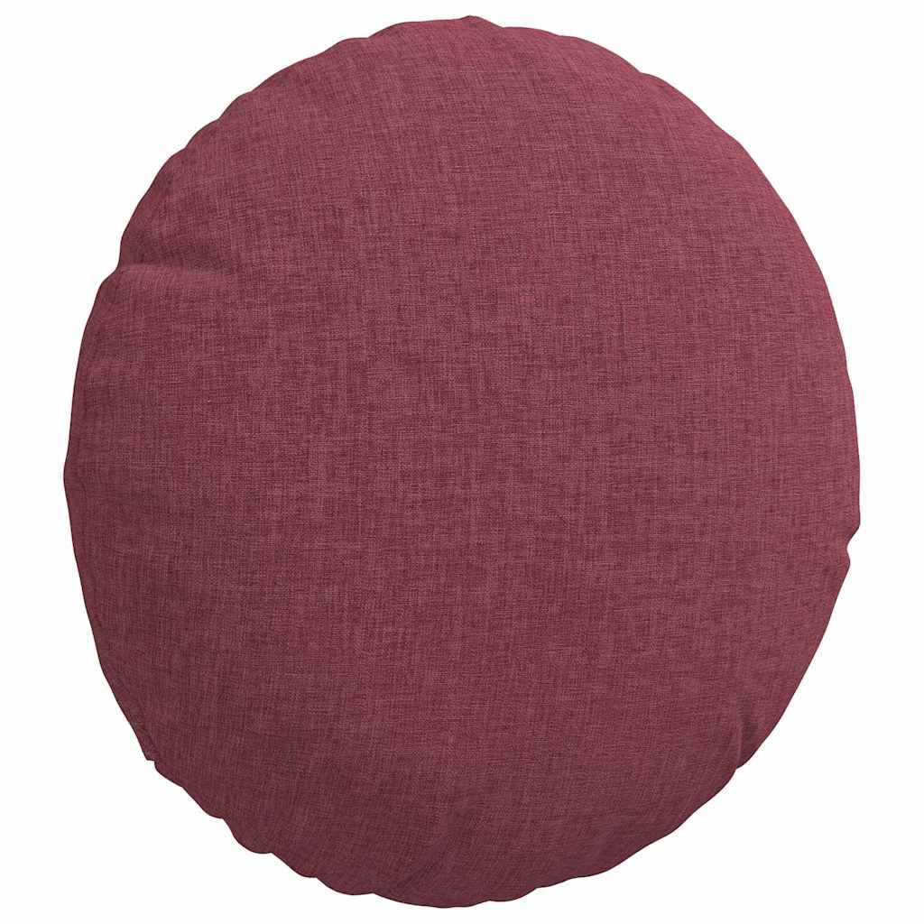 Cuscini per Seduta 2 pcs Rosso Vino Ã˜30 x 13 cm Tessuto