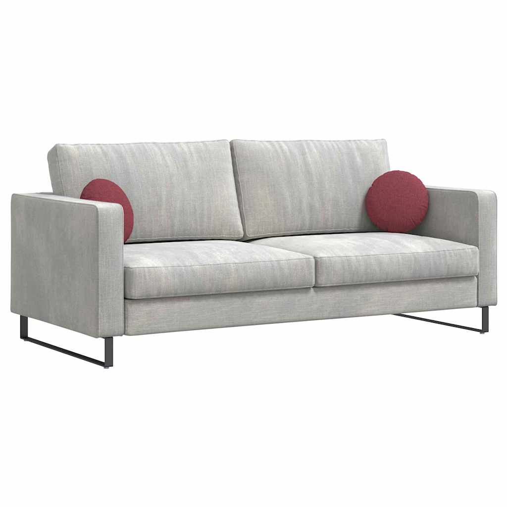 Cuscini per Seduta 2 pcs Rosso Vino Ã˜30 x 13 cm Tessuto