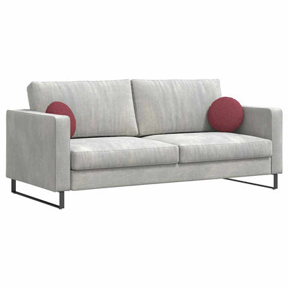 Cuscini per Seduta 2 pcs Rosso Vino Ã˜30 x 13 cm Tessuto