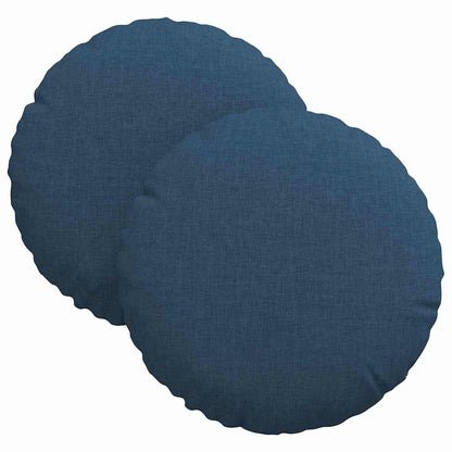 Cuscini per Seduta 2 pcs Blu Ã˜30 x 13 cm Tessuto