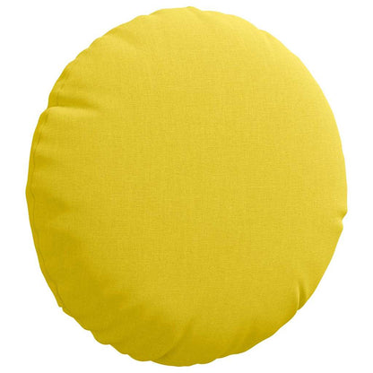 Cuscini per Seduta 2 pcs Giallo Chiaro Ã˜30 x 13 cm Tessuto