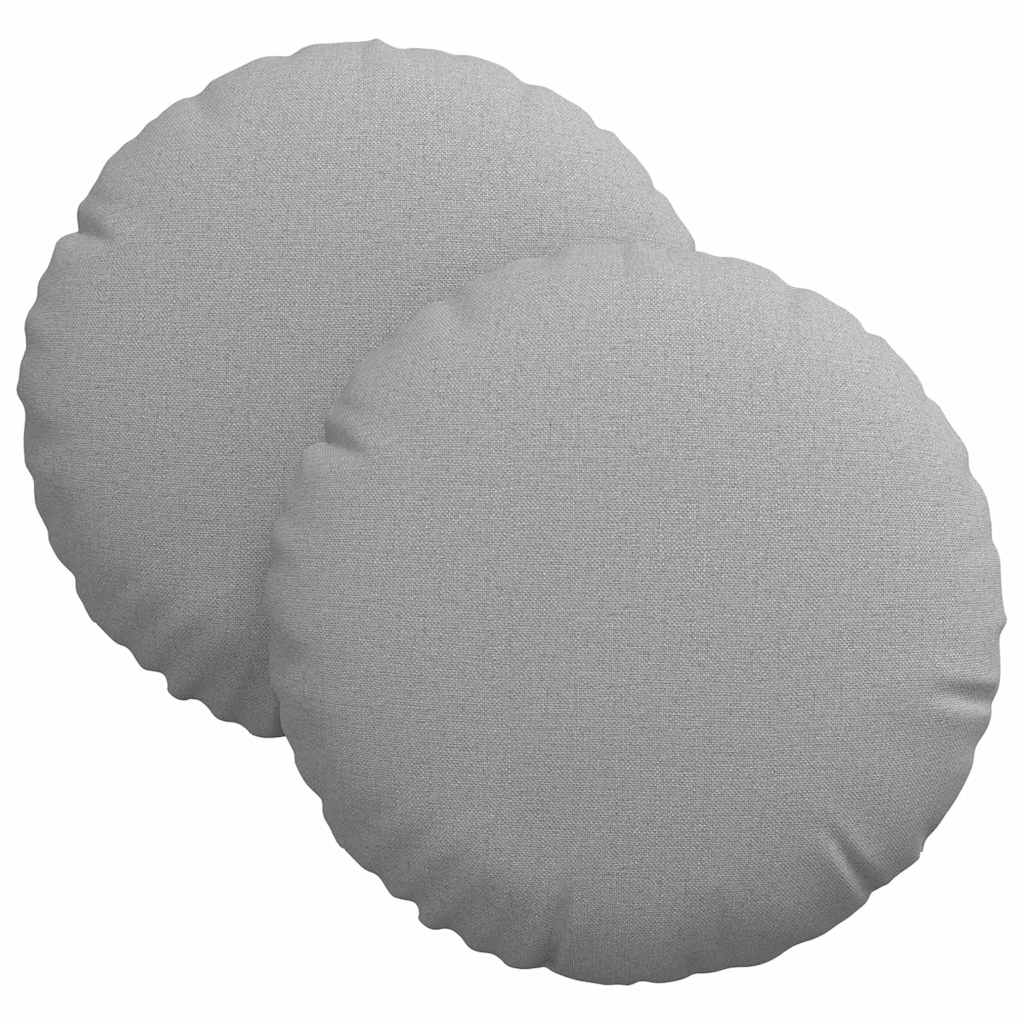 Cuscini per Seduta 2 pcs Grigio Nuvola Ã˜30 x 13 cm Tessuto