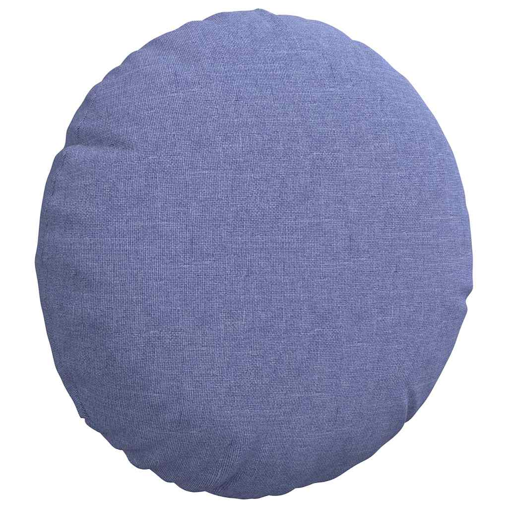 Cuscini per Seduta 2 pcs Blu jeans Ã˜30 x 13 cm Tessuto