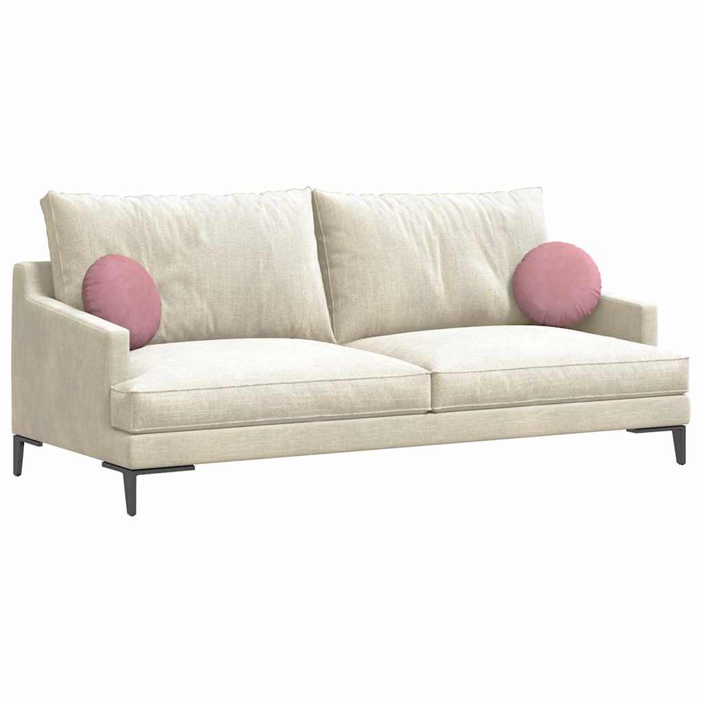 Cuscini per Seduta 2 pcs Rosa Ã˜ 40 x 13 cm Velluto
